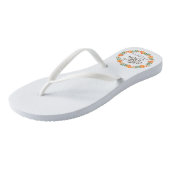 Tongs M. & Mme Elegant Floral Mariage Flip Flops (Incliné)