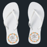 Tongs M. & Mme Elegant Floral Mariage Flip Flops<br><div class="desc">Pour plus de personnalisation,  cliquez sur le bouton "Personnaliser" et utilisez notre outil de conception pour modifier ce modèle. Si les options sont disponibles,  vous pouvez modifier le texte et l'image en cliquant simplement sur "Modifier/Supprimer le texte ou l'image ici" et ajouter le vôtre. Merci.</div>