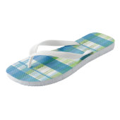 Tongs Madras Plaid Green et Blue (Incliné)