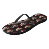 Tongs Malamute d'Alaska avec Noël du Père Noël (Incliné)