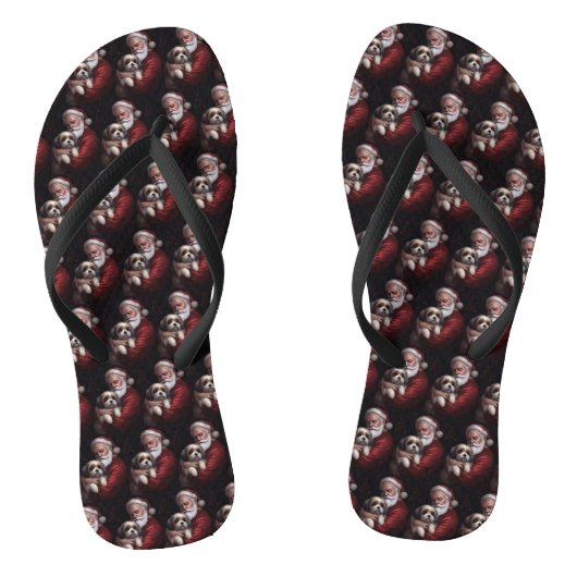 Tongs Malti Tzu Avec Noël Festif Du Père Noël (Semelle)