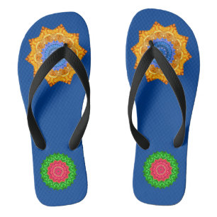 Tongs Mandala Magic Chakra Améliorer la mer Bleue