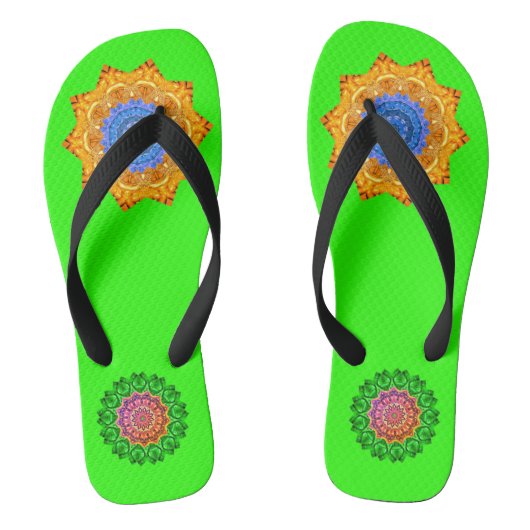 Tongs Mandala Magic Chakra Améliorer le vert clair (Semelle)