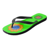Tongs Mandala Magic Chakra Améliorer le vert clair (Incliné)
