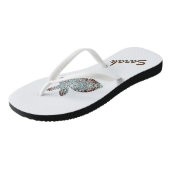 Tongs Mandala Rabbit Chocolat et Blues Flip Flops (Incliné)