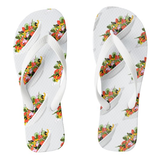 Tongs Mangez plus de plantes frais motivation salade let (Semelle)