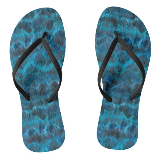 Tongs Marbre bleu Abstrait (Semelle)