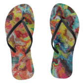 Tongs Marbre de peinture déversé (Semelle)