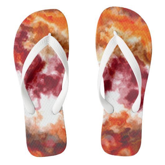 Tongs Marbre orange et rouge (Semelle)
