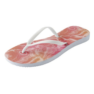 Tongs Marbre rose et orange Abstrait