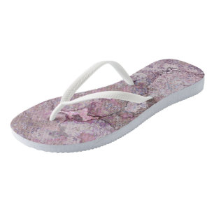 Tongs Marbre rose et pourpre