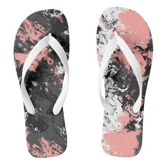 Tongs Marbre rose, gris et blanc (Semelle)