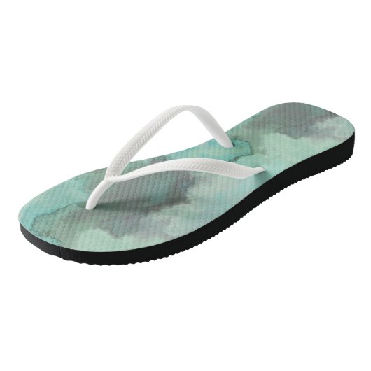 Tongs Marbre turquoise Abstrait (Incliné)