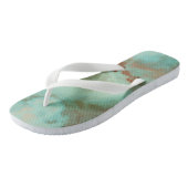 Tongs Marbre turquoise Abstrait (Incliné)