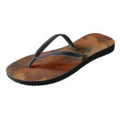 Tongs Marbre turquoise et rouille Abstrait (Incliné)