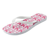 Tongs Marche Par Foi Hot Rose Bible Citation Blanc (Incliné)