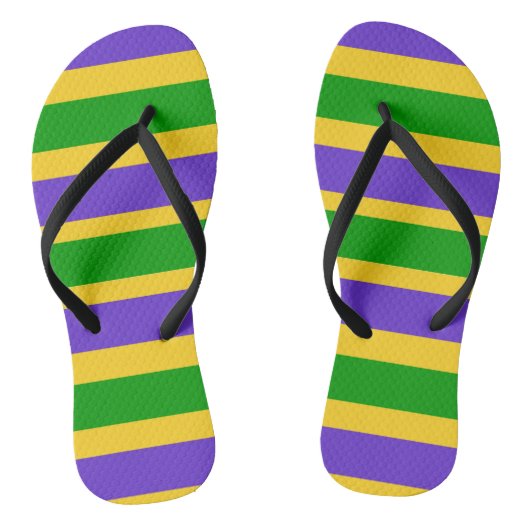 Tongs Mardi Gras Stripes (Semelle)