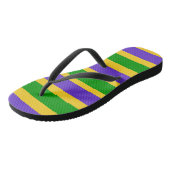 Tongs Mardi Gras Stripes (Incliné)