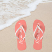 Tongs Mariage Bridesmaid Coral tendance