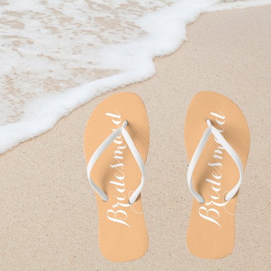 Tongs Mariage Bridesmaid tendance Peach