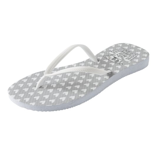 Tongs Mariage campagnard Tracteur Flip Flop Chaussures (Incliné)