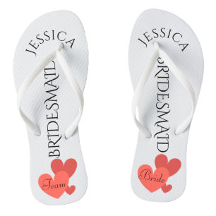 Tongs Mariage de Bridesmaid Beach Épouse d'équipe