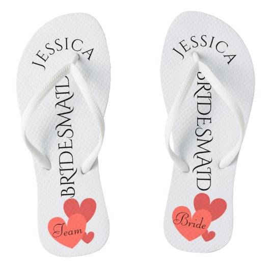 Tongs Mariage de Bridesmaid Beach | Épouse d'équipe (Semelle)