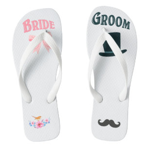Tongs Mariage de la mariée et du marié