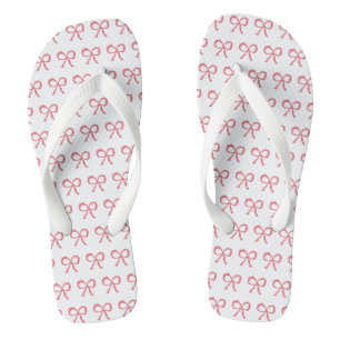 Tongs Mariage de mariée Lune de miel Pink Bow Flip Flops