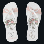 Tongs Mariage de mariée personnalisé<br><div class="desc">Flip Flops mariage pour la jolie mariée ! Personnalisez et ajoutez vos noms personnalisés et la date du mariage.</div>