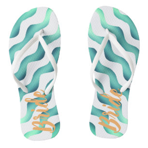 Tongs Mariage de plage Mariée Marine Flip Flops été