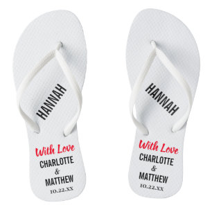 Tongs Mariage Favoriser la typographie moderne