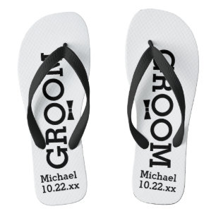 Tongs Mariage Groom personnalisé - Couleurs personnalisé