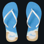 Tongs Mariage sur la plage personnalisée de mariée | Ton<br><div class="desc">Mariage sur la plage personnalisée de mariée | Flip Flops Pour plus de personnalisation, cliquez sur le bouton "Personnaliser" et utilisez notre outil de conception pour modifier ce modèle. Si les options sont disponibles, vous pouvez modifier le texte et l'image en cliquant simplement sur "Modifier/Supprimer le texte ou l'image ici"...</div>