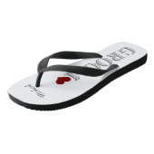Tongs Marié au cœur rouge (Incliné)