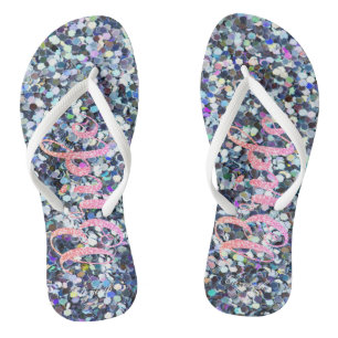 Tongs Mariée de Parties scintillant mignonne, violet -Pe