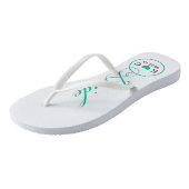 Tongs Mariée personnalisée (aqua) (Incliné)