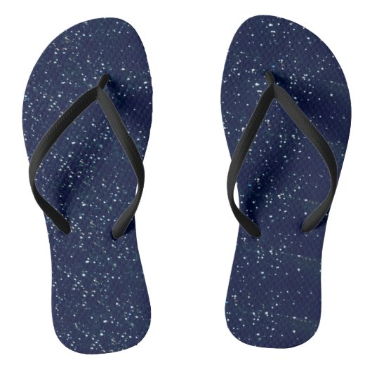 Tongs Marine bleu avec étoiles blanches Flip Flops (Semelle)