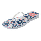 Tongs Marine et Coral Ikat Motif (Incliné)