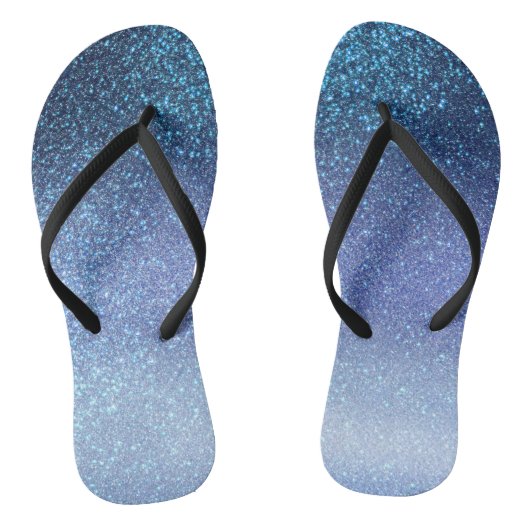 Tongs Marine Pastel Blue Triple Parties scintillant Ombr (Semelle)
