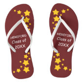 Tongs Maroon & Gold Graduation Graduation Flip Flops (Semelle)