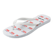 TONGS MARQUE BLANCHE MODERNE ET PERSONNALISABLE VÉRIFIÉE (Incliné)