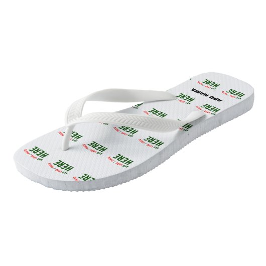 TONGS MARQUE BLANCHE MODERNE ET PERSONNALISABLE VÉRIFIÉE (Incliné)