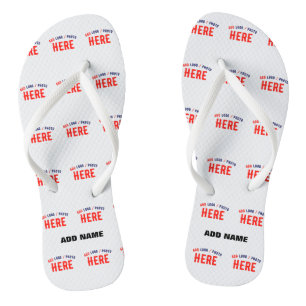 TONGS MARQUE BLANCHE MODERNE ET PERSONNALISABLE VÉRIFIÉE