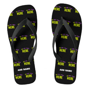 TONGS MARQUE PERSONNALISABLE NOIRE VERIFIEE DE STYLE MOD