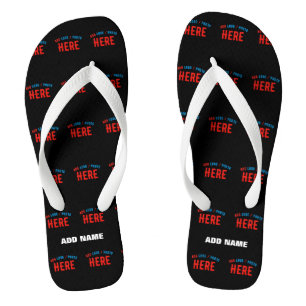 TONGS MARQUE VERIFIEE NOIRE PERSONNALISABLE MODERNE ET C