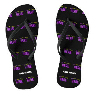 TONGS MARQUE VERIFIEE NOIRE PERSONNALISABLE MODERNE ET C