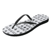 Tongs Marques ethniques noir blanc (Incliné)