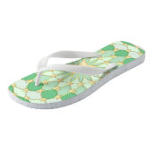 Tongs Matrix étoiles dorées cercles expansifs vert paste (Incliné)