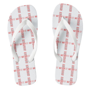 Tongs Matthieu 7:7 Bible Verse Cross Unisex
